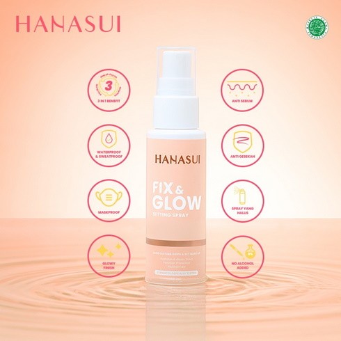 ✿ MADAME ✿ HANASUI FIX &amp; GLOW SETTING SPRAY MIST SETTING SPRAY BPOM