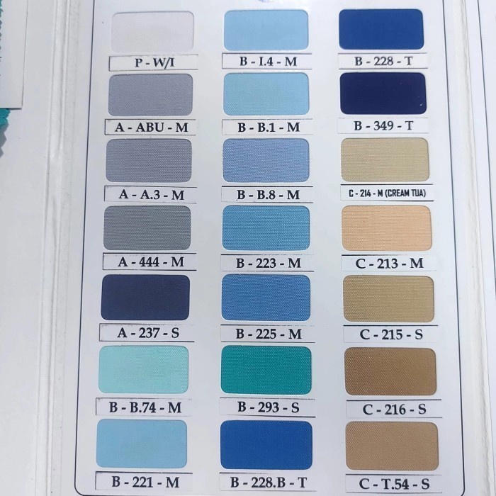 Kain Katun Oxford Polos Baju Seragam Sekolah merk SARI WARNA - Warna. Oxford