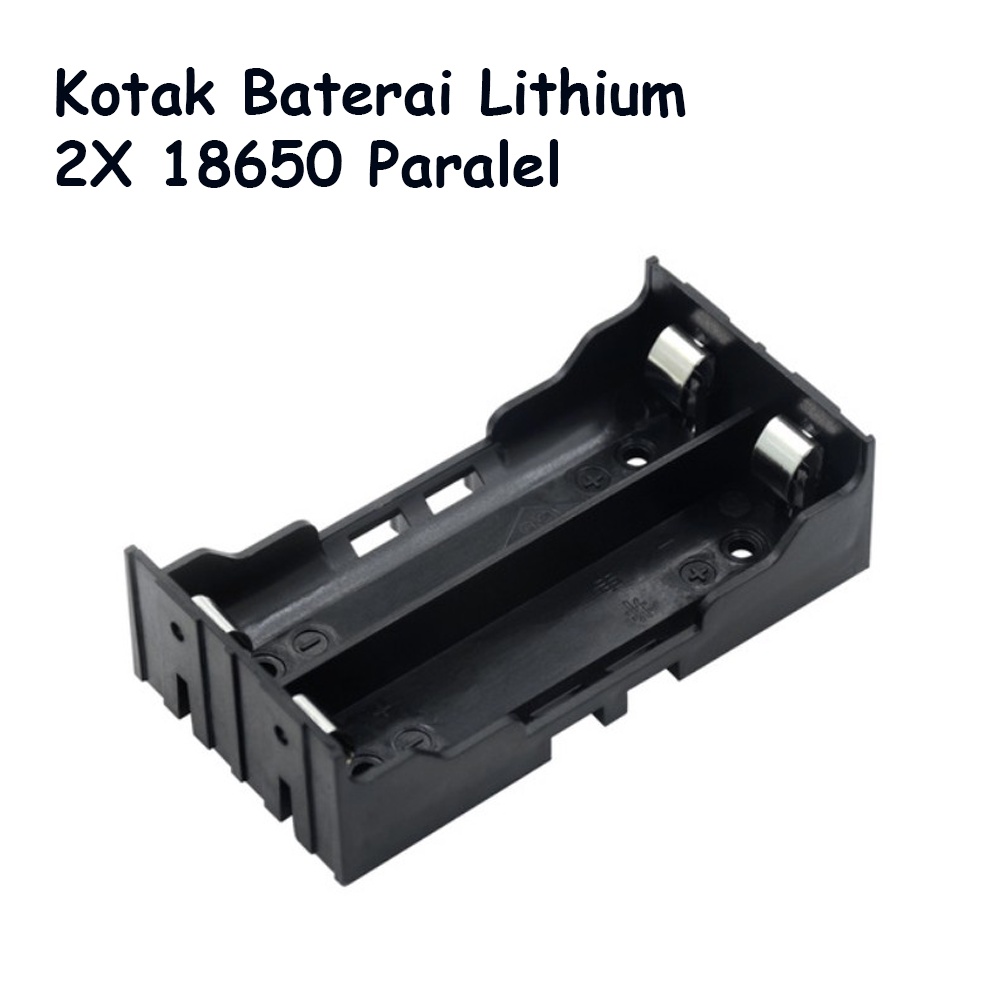 Jual Battery Holder 2x 18650 Paralel Pin Case Kotak Baterai Lithium 2