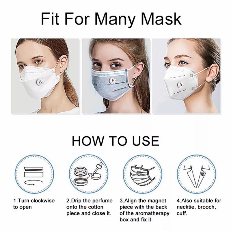 FACE MASK DIFFUSER CLIP MAGNETIC seperti young living / Essential Oil Diffuser Clip Masker / clip masker pewangi masker magnet clip hiasan aksesoris masker