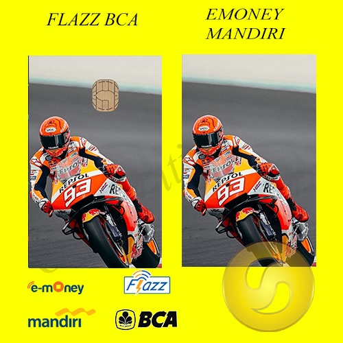 CUSTOM KARTU FLAZZ BCA GENERASI 2 ATAU EMONEY/SALDO 0 - MARQUEZ EDITION