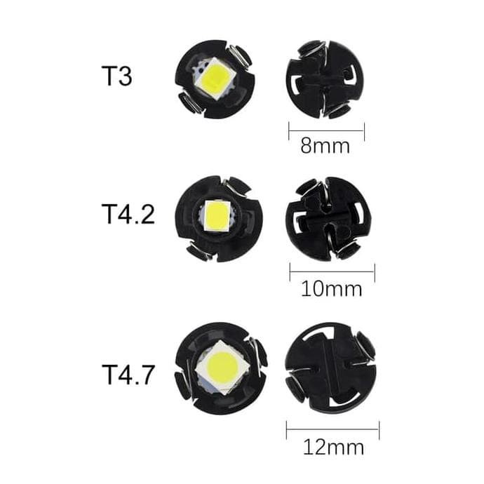 Lampu Led T3 T4.2 T4.7 Dashboard Panel AC Speedometer Wedge Mobil