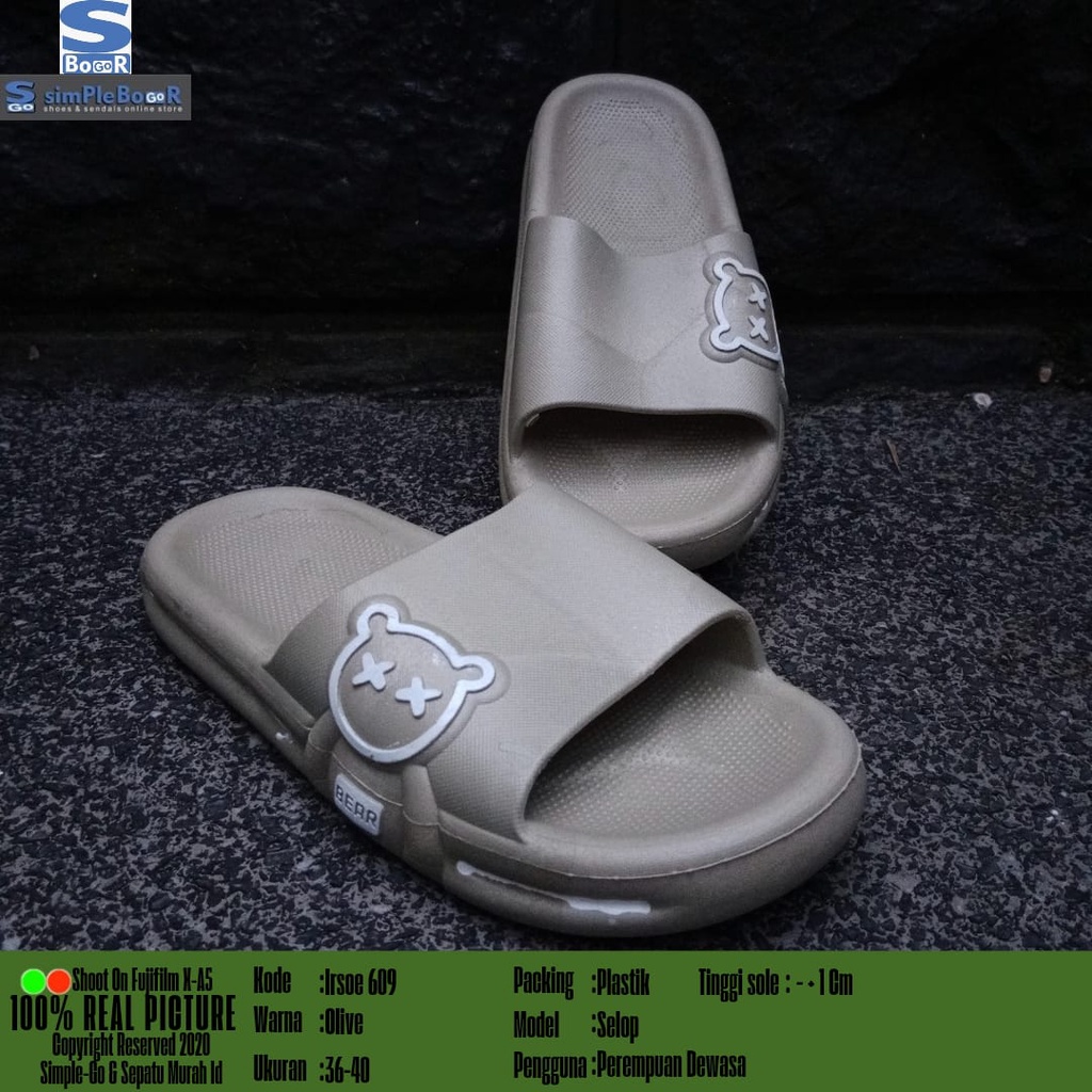 sandal selop wanita/sandal karet kokop wanita IRSOE 609 36-40