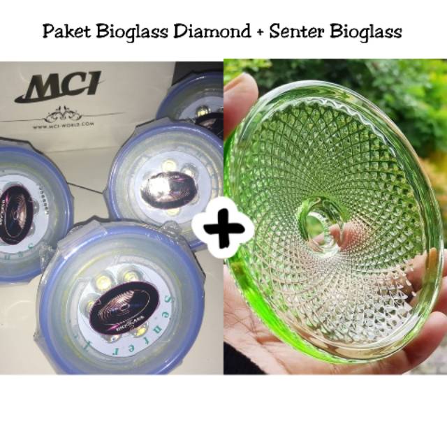 PAKET Bioglass 2S Diamond Shape + Senter Bioglass Terapi Kesehatan