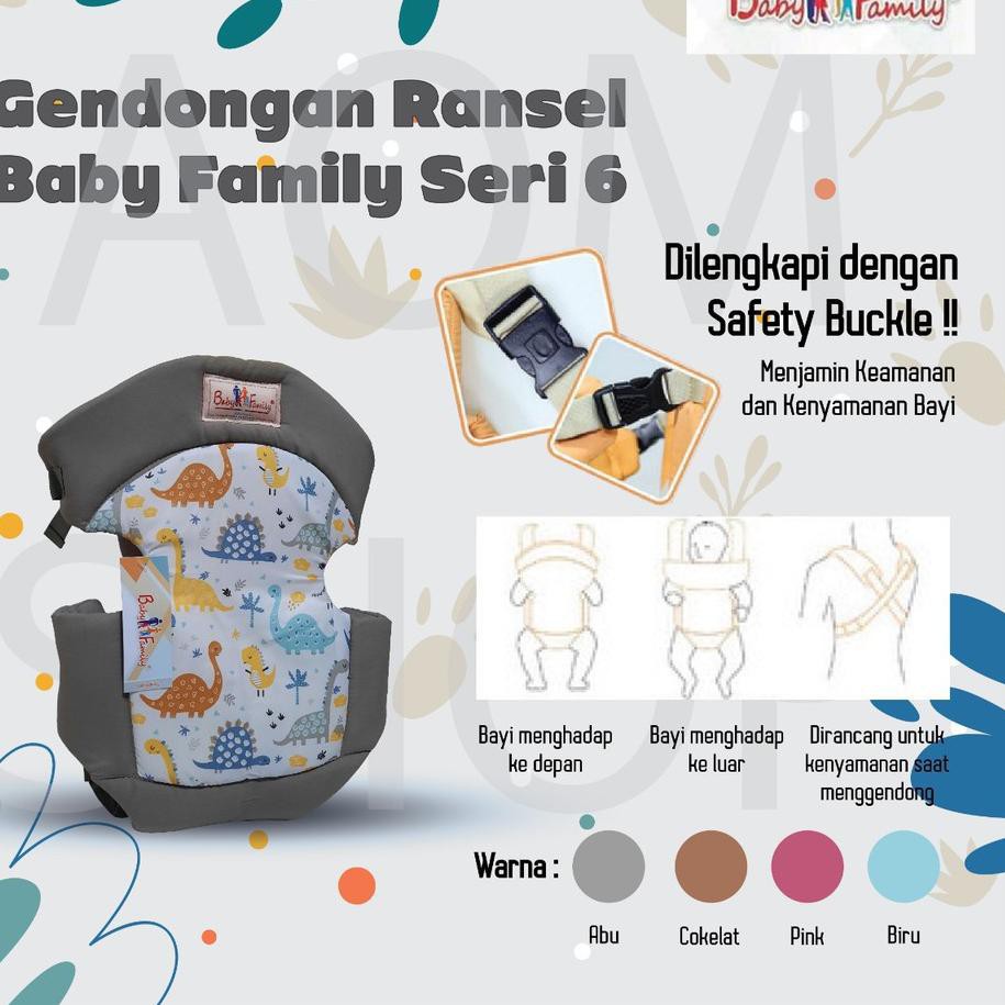 Gendongan Depan Ransel Family 6 FG6101, Gendongan Bayi