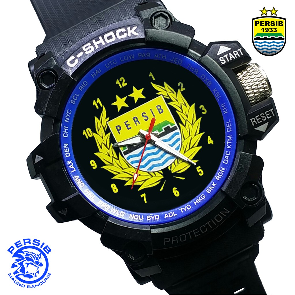 { BEST QUALITY } JAM PERSIB OUTDOOR LIST BIRU MOTIF PERSIB SAYAP HITAM