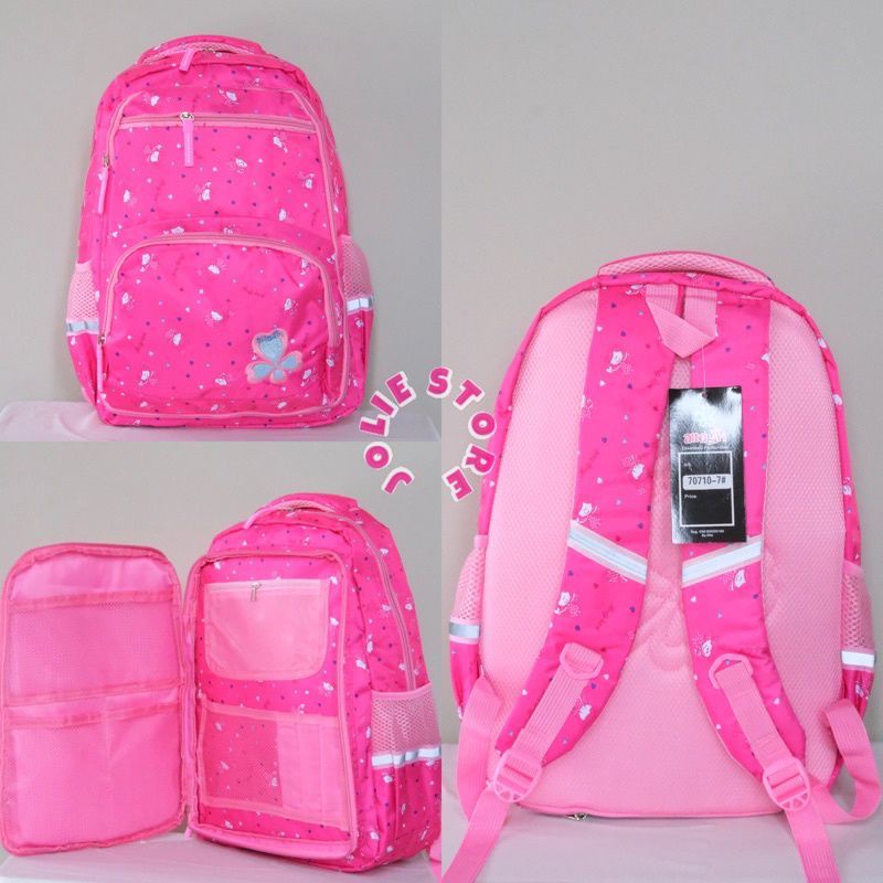 Tas ransel alto tas ransel anak sekolah perempuan SD ,SMP Original-Silver girl 1