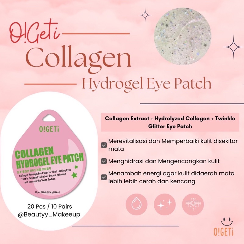 Ogeti Hydrogel Eye Patch Heartleaf /Blacktea/Collagen 10 Pairs