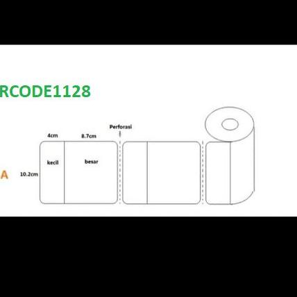 

LABEL STICKER RESI JNE / LABEL BARE SEMICOATED UK. 102 MM X 127 MM ( LABEL JNE )
