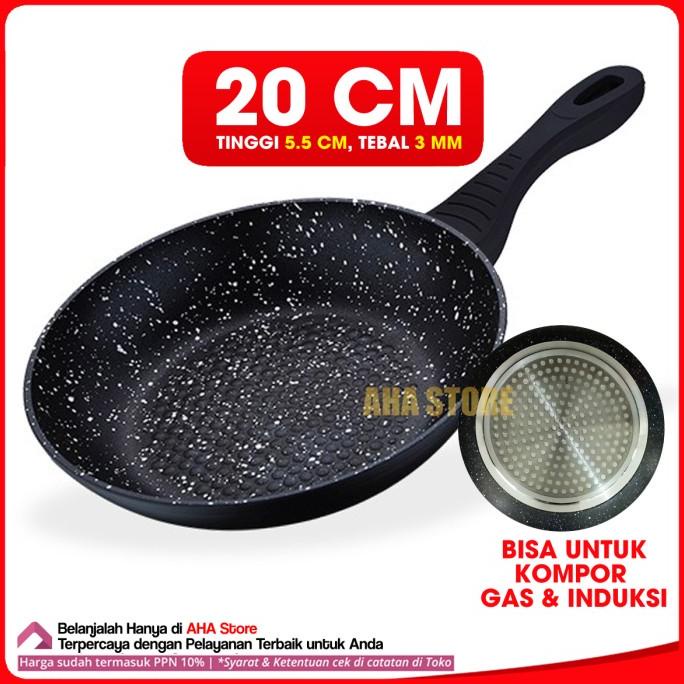 Cyprus Fry Pan Panci Induksi Wajan Penggorengan Marble 20 cm FP-0305