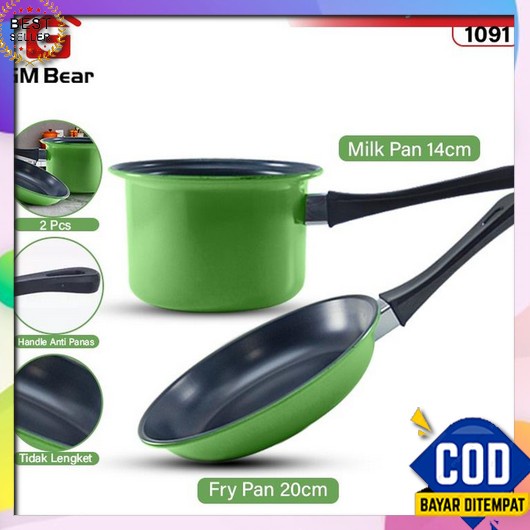 Set Panci Masak Stainless Steel Satu Set Wajan Panci Murah Tahan Lama  Gm Bear Panci Set 2Psc Fry