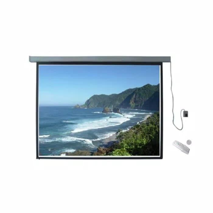 Screen Projector Brite Motorized 84 In Remot 213 X 213Cm Mr2121