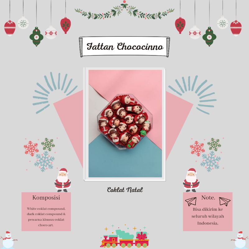 

Coklat natal merry christmas kepala santa sinterklas lucu