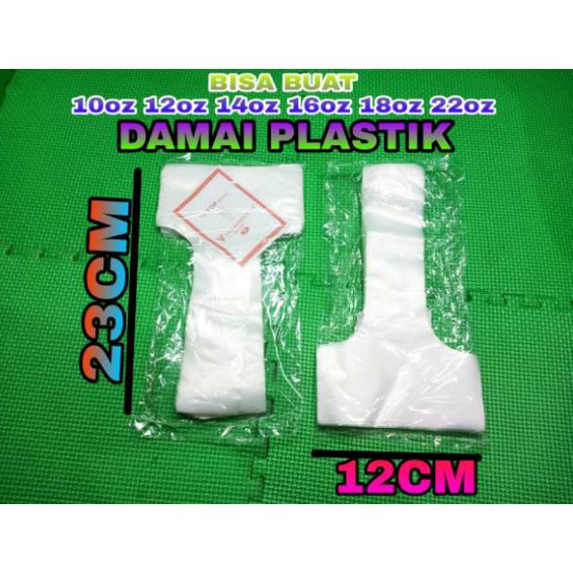 Isi -/+ 110pcs Plastik Tenteng Gelas T Cup Babble , Juice Plastik T-Cup T CUP TAKE AWAY 1 Gelas kantong 1gelas