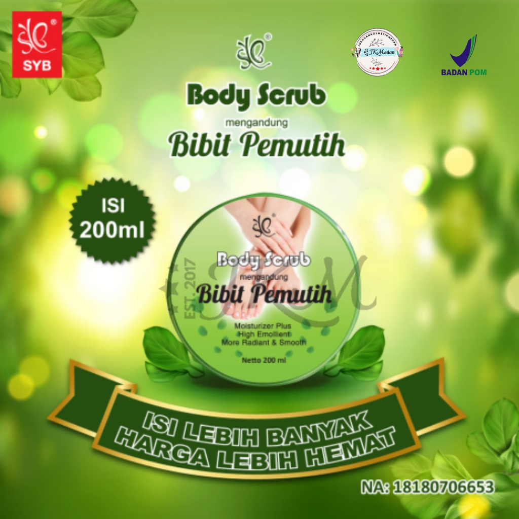 [BPOM] BODY SCRUB BIBIT PEMUTIH BODY SCRUB BPOM LULUR BIBIT