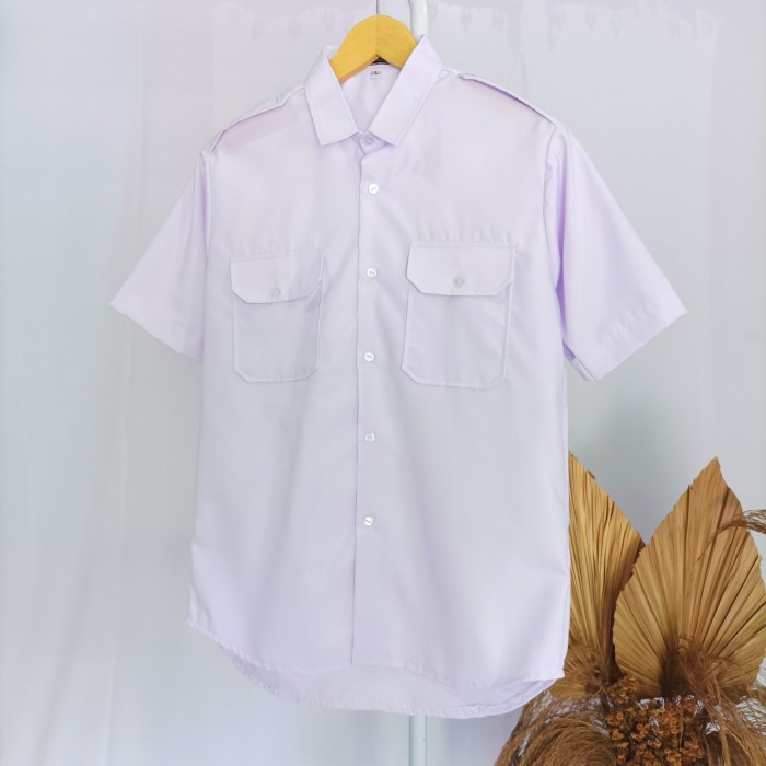 TERMURAH- Kemeja Seragam Putih Pns Pria Baju Kerja Atasan Pdh Saku Dua Pria ASN - Putih Saku2, XXL