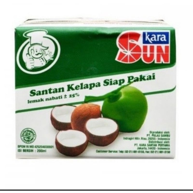 

SUN KARA Santan Kelapa 200ml Santan Sun kara Santan Kara Santan Kotak