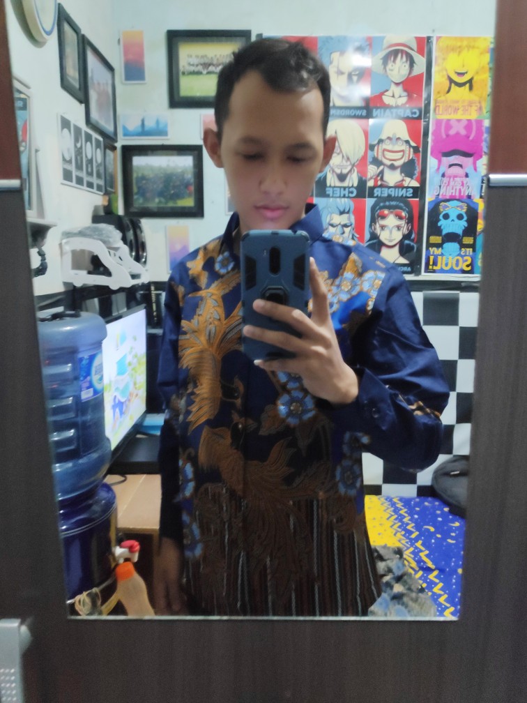 Kemeja Batik Pria Slim Fit Lengan Panjan Batik Pria Solo Original Colindion Cbl1094