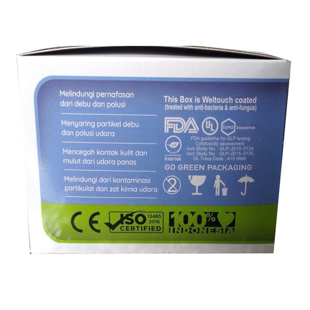 masker medis disposal 3 ply multi one plus isi 50 pcs seperti sensi