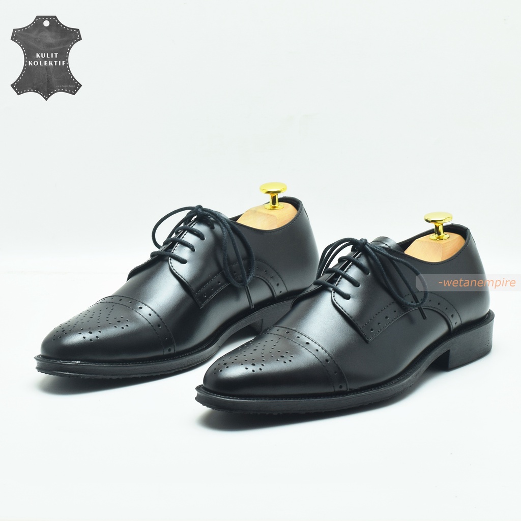 SEPATU Oxford Cowok Pantofel Kerja Pesta Pria WETAN Swetadwipa 2 Brogue Style