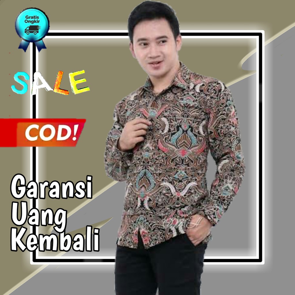 baju batik baju batik pria kemeja batik pria lengan panjang baju kondangan pria dewasa Ke188