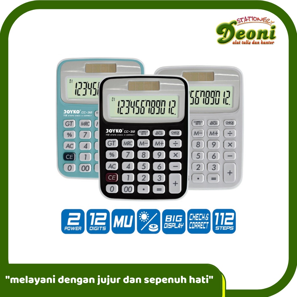 

JOYKO CC-32 Kalkulator Calculator 12 Digits / Check Correct
