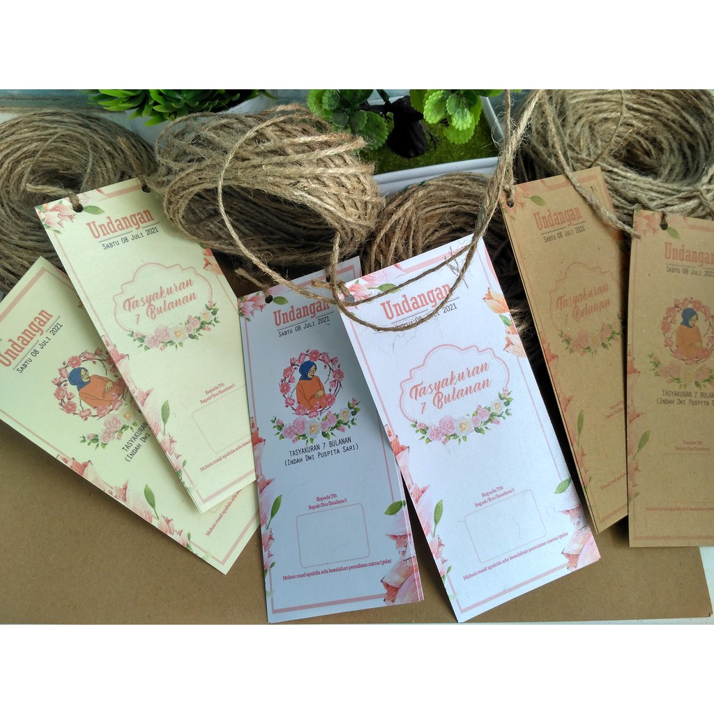 Undangan Tasyakuran 7 Bulanan / 4 Bulanan / Tasyakuran Kehamilan