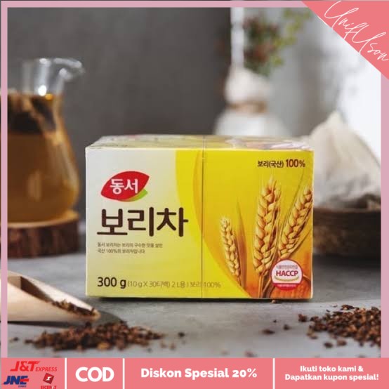 

⭐COD⭐ Dongsuh barley tea 300 gr Tbag/teh gandum korea