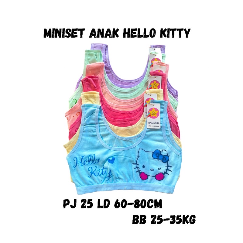 Miniset Anak Perempuan Cewek SD SMP ABG Remaja BH Beha Bra Remaja Mini Set Anak Perempuan Hellokitty