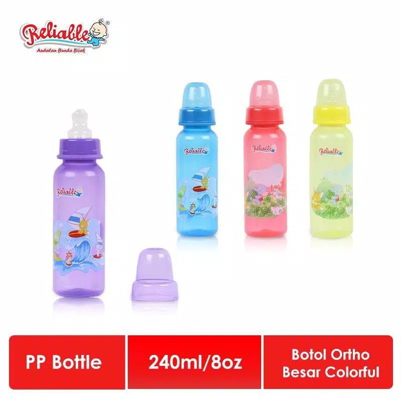 Botol Susu Warna Ortho Reliable 240ml