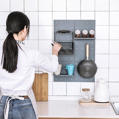 Pegboard Papan Berlubang Hole Board Rak Tempel Rak Dapur Kamar Mandi Ruangan Tamu Astetik