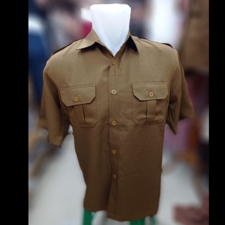 Setelan PDH Kuning Khaki Pria / Setelan PDH ASN PRIA