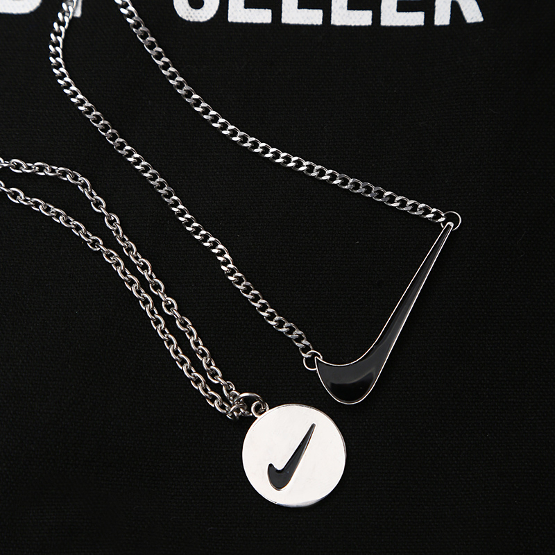 Necklace  Accessories  Tick Mark Pendant  Simple, Bungee  Hip-hop  Harajuku  Hipster