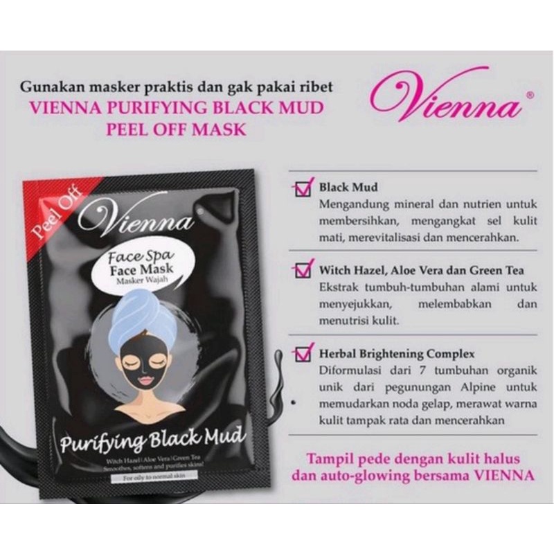 VIENNA FACE MASK PEEL OFF MASK/MASKER WAJAH