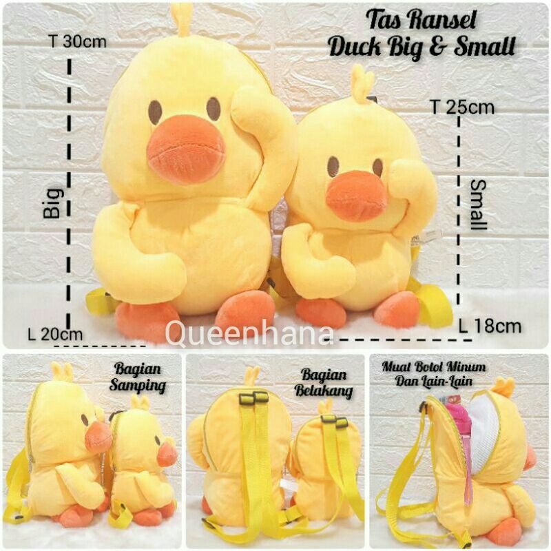 Tas Ransel Boneka Bebek Bagpack Duck Lucu