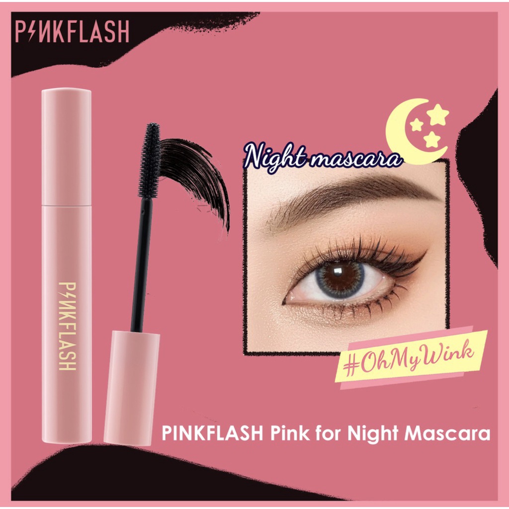 PINKFLASH #OhMyWink Maskara Day &amp; Night Lengthening Volume Waterproof Longlasting Mascara