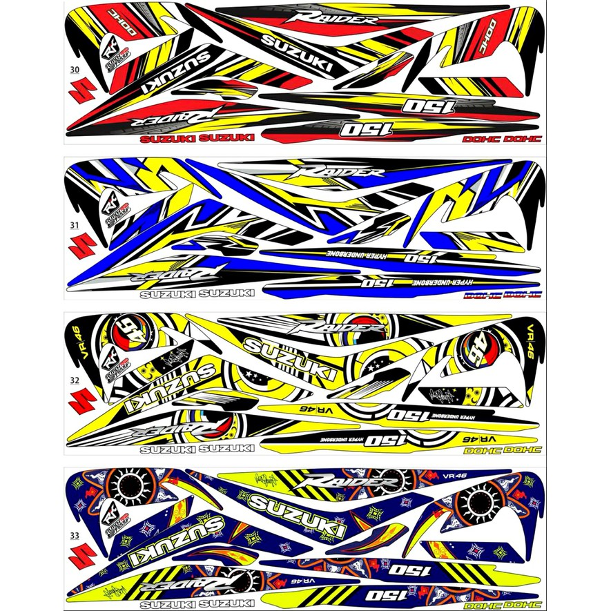 Sticker Striping Variasi Thailand Thailook Satria Fu CBU 2005-2008 -2b f1189
