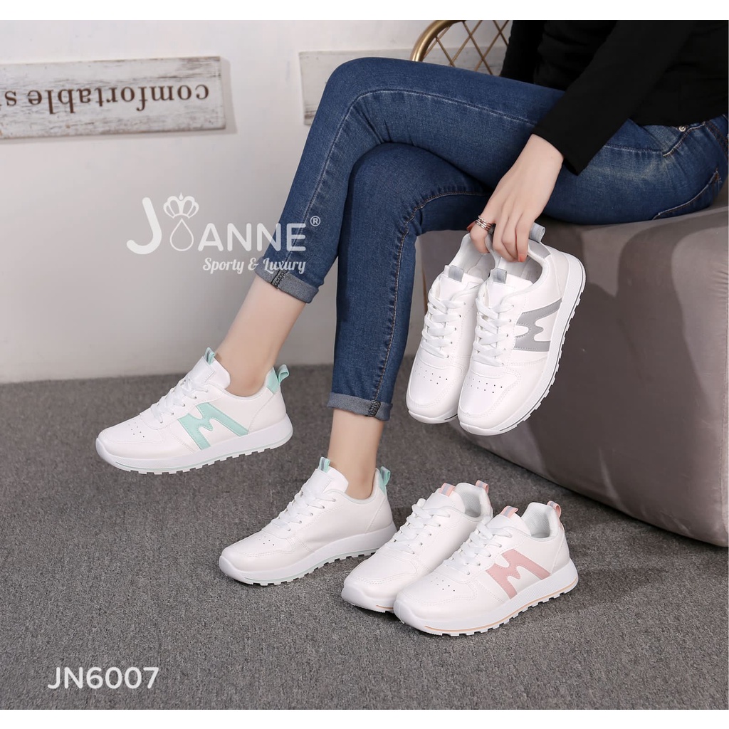 JOANNE Leather Sneakers Shoes #JN6007 ORIGINAL