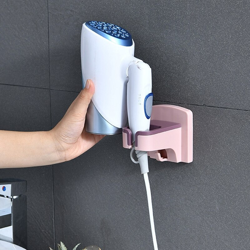 Rak Hair Dryer Holder Blower Organizer Adhesive Wall Mounted - YG2 - White