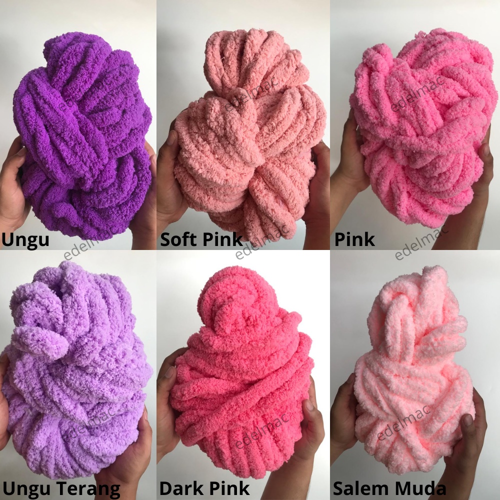 250gr DIY Rajut Selimut Hand Knitting Blanket Scarf Soft Acrylic Cotton Yarns Thick Wool Big Size Tebal Ukuran Besar