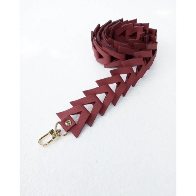 Long strap tali tas kulit asli handle tas kulit segitiga