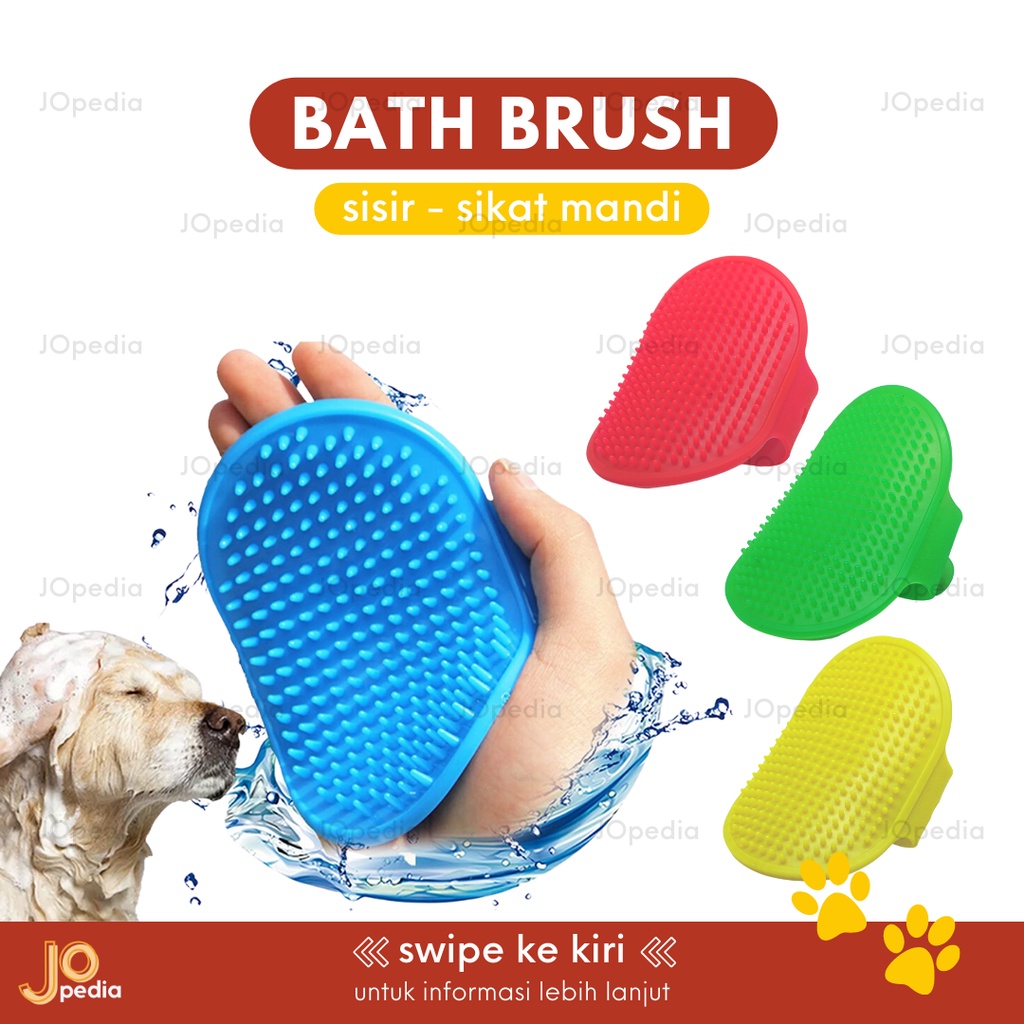 BATH BRUSH Sikat Mandi Kucing Anjing Sisir Keramas Grooming Bulu Hewan