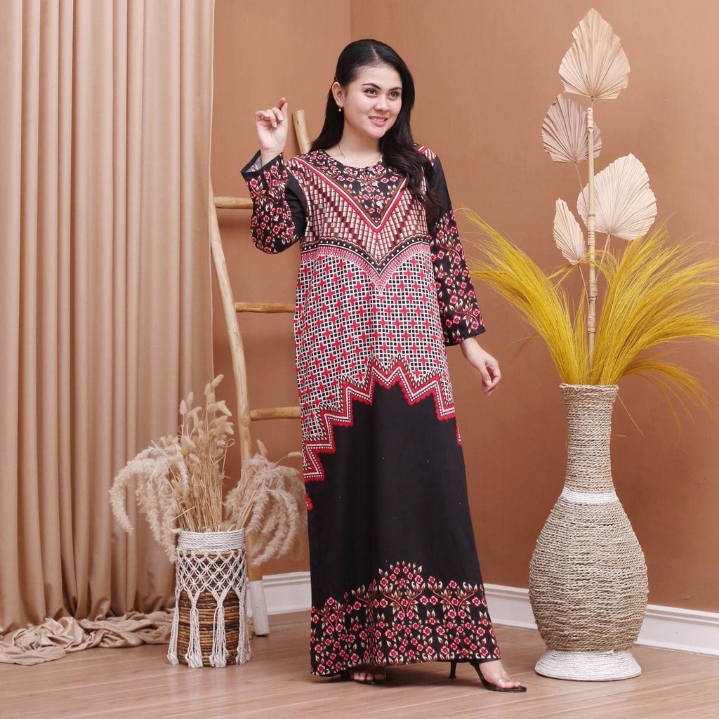 Batik Prass - Daster Lengan Panjang Kekinian Kancing Depan Longdres Busui Rayon Santung Rayon SUPER Ori Prass Official-3