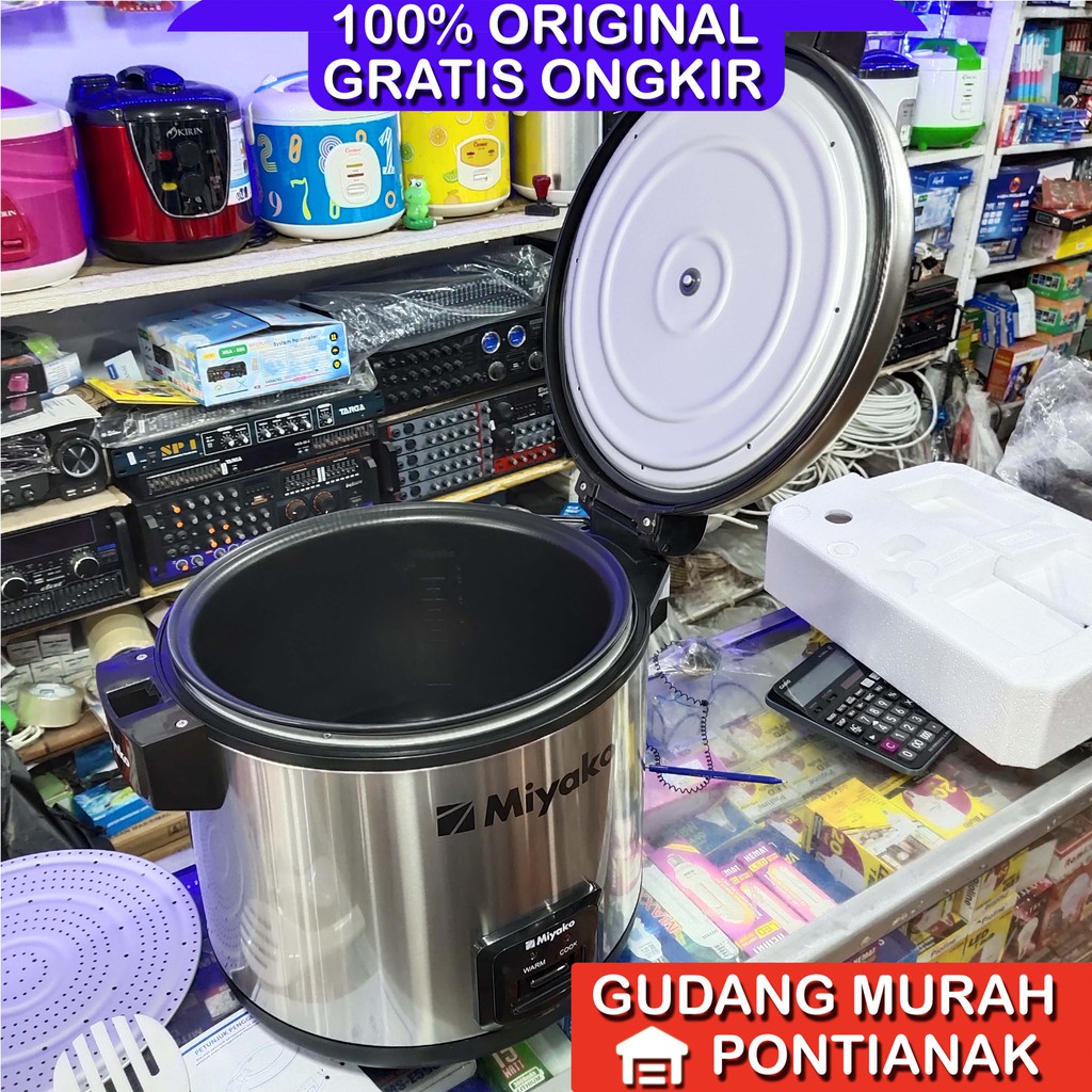 Rice Cooker Miyako MCG 171 kapasitas 16,7liter Jumbo Magic Com Stainless Steel Anti Lengket