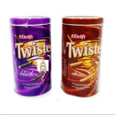 Twister Wafer Roll Kaleng 150gr / Twister Coklat Astor Kaleng Murah