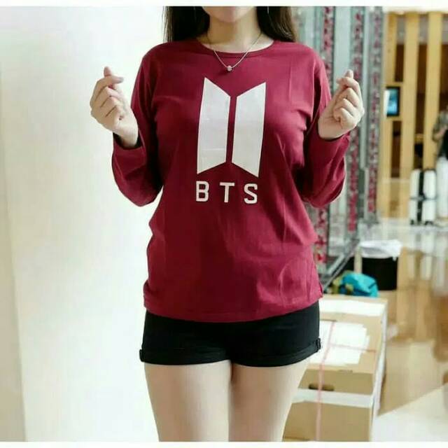 KAOS CEWE MURAH LENGAN PANJANG "BTS"