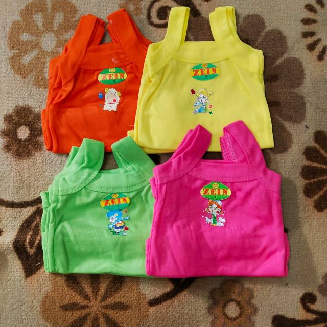 Singlet Zein anak warna baby bayi dan balita 0-6 tahun