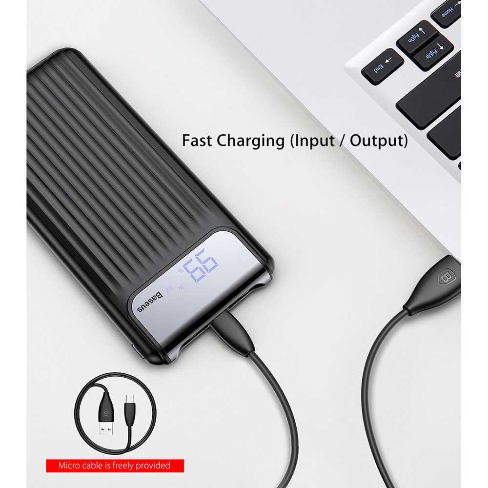 Baseus Power Bank 3 Port QC 3.0 USB Type C Input 10000mAh - PPYZ-C01