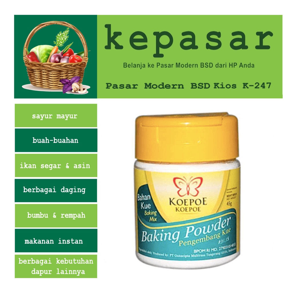 

Baking Powder - Koepoe 45 g