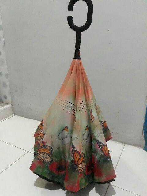 Payung Terbalik Reverse Kazbrella Gagang C 2nd Generatio Motif